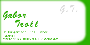 gabor troll business card