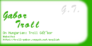 gabor troll business card